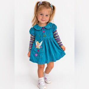 Y2K Disney tinkerbell embroidered‎ dress size 2